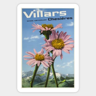 Villars - Chesières,Switzerland,Travel Poster Sticker